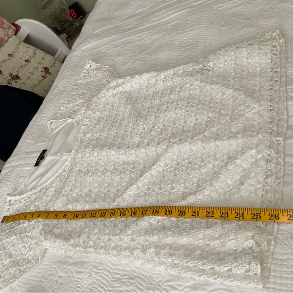 LILY MORGAM, WHITE LACE BLOUSE    SIZE: XL - Picture 7 of 9